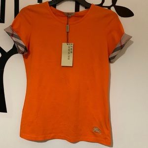Orange Burberry T-shirt for WOMAN